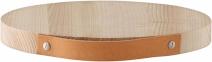 W114-01-250 Utility Board Ash & Leather Handle Ø25cm *