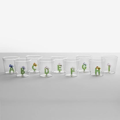 Tumbler - Flowery Letter M