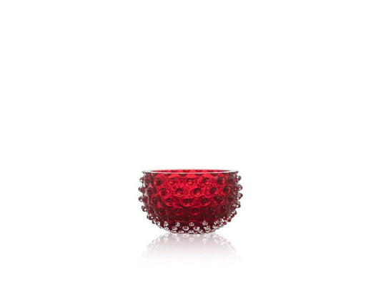 Underlay Garnet Hobnail Bowl Small