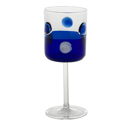 Mezzo & Mezzo Bolle Blue Goblet