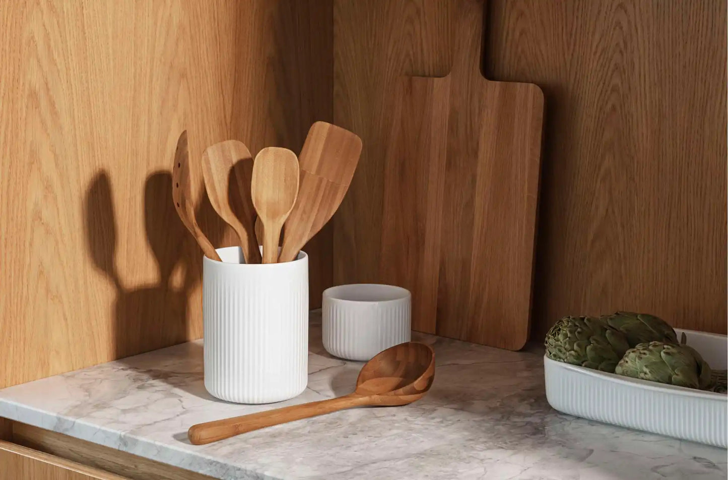 Nordic kitchen Ladle carbonized bamboo