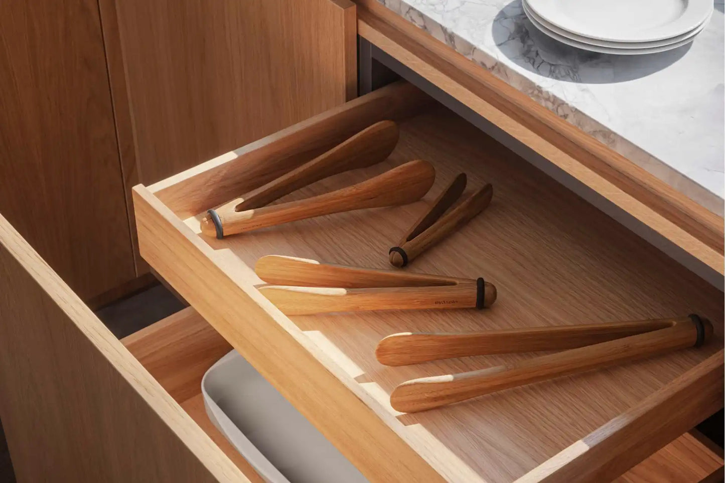 Nordic kitchen Kitchen tongs bamboo