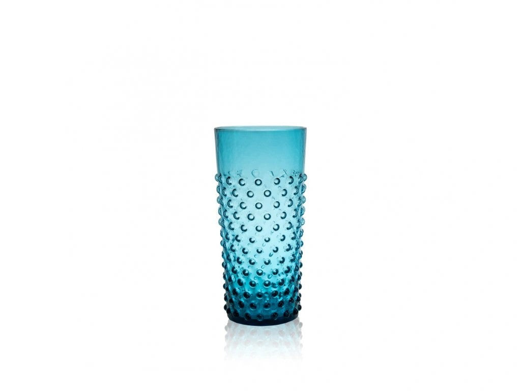 Aquamarine Hobnail Tumblers Large