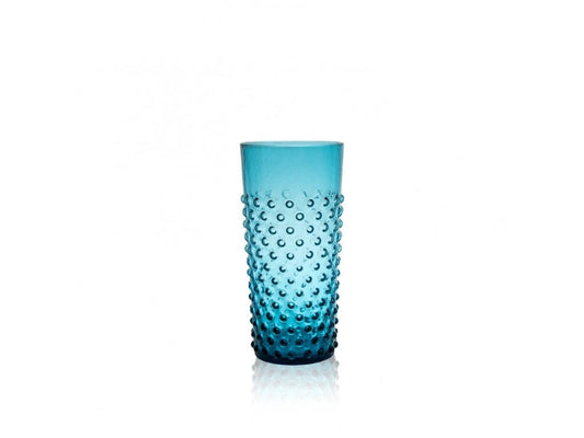 Aquamarine Hobnail Tumblers Large