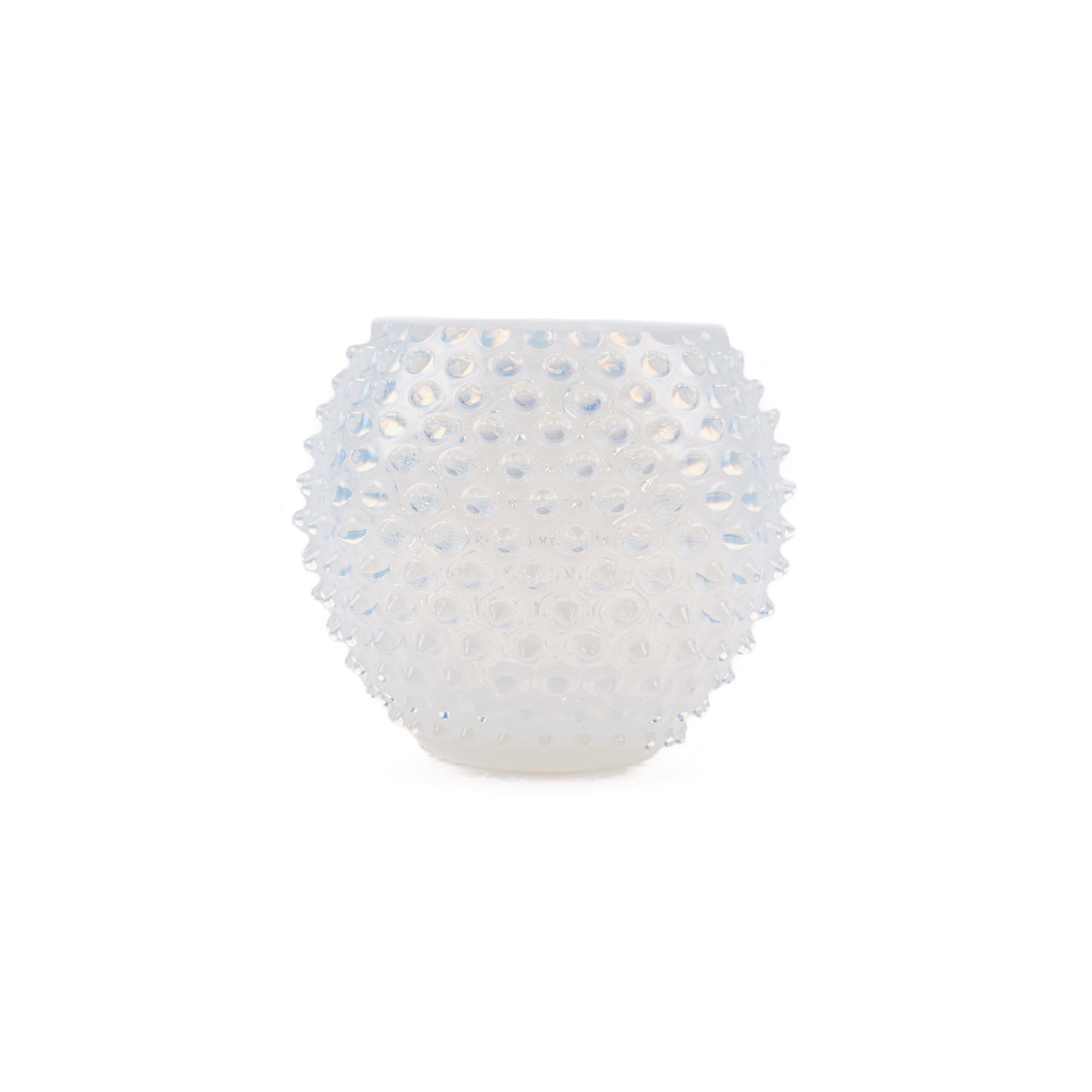 Opaline Hobnail Globe Vase 18 cm Creamy White