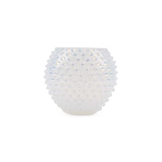 Opaline Hobnail Globe Vase 18 cm Creamy White