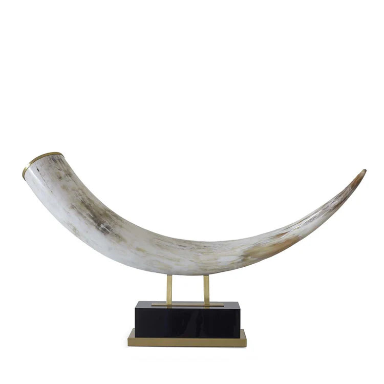 Horn Sculpture - Black Accents
