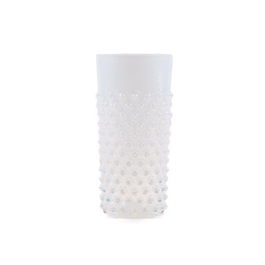 Opaline Hobnail Long Drink Creamy White