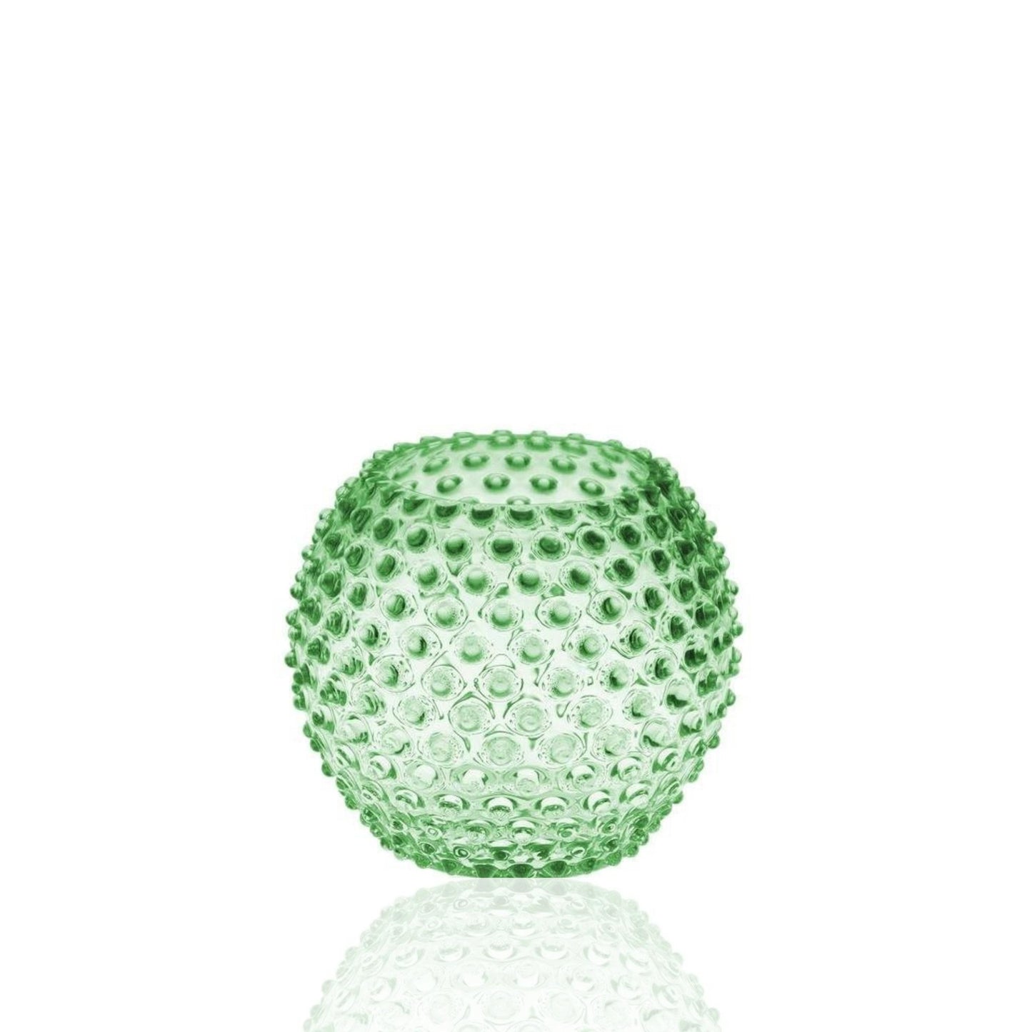 Hobnail Globe Vase 18cm Light Green