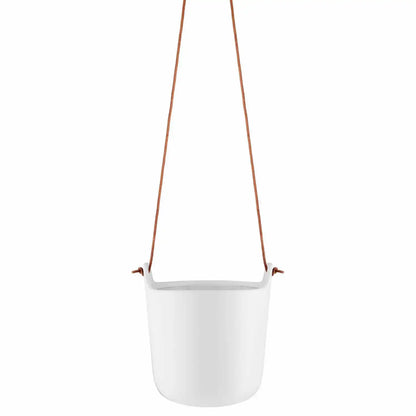 Selfwatering pots hanging Clay white