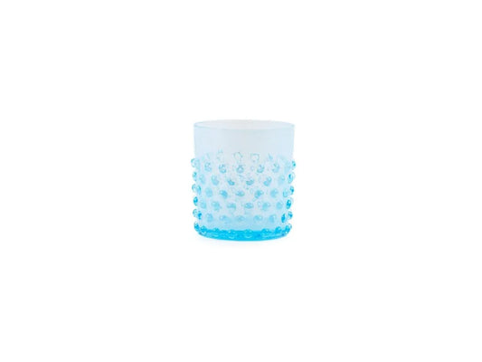 Opaline Hobnail Short Drink Pastel Blue