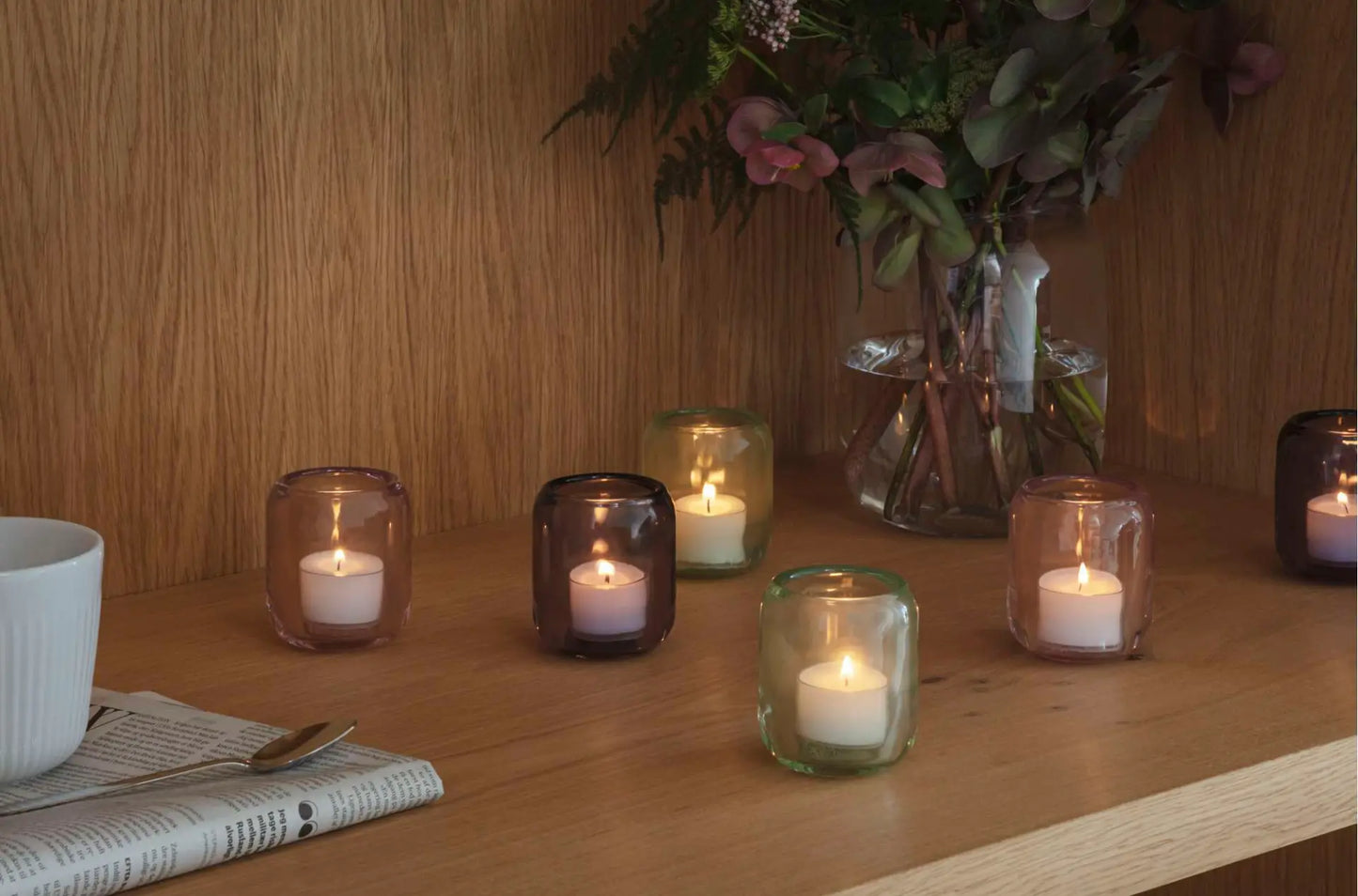 Acorn Tealight Holder 2 pcs Rose