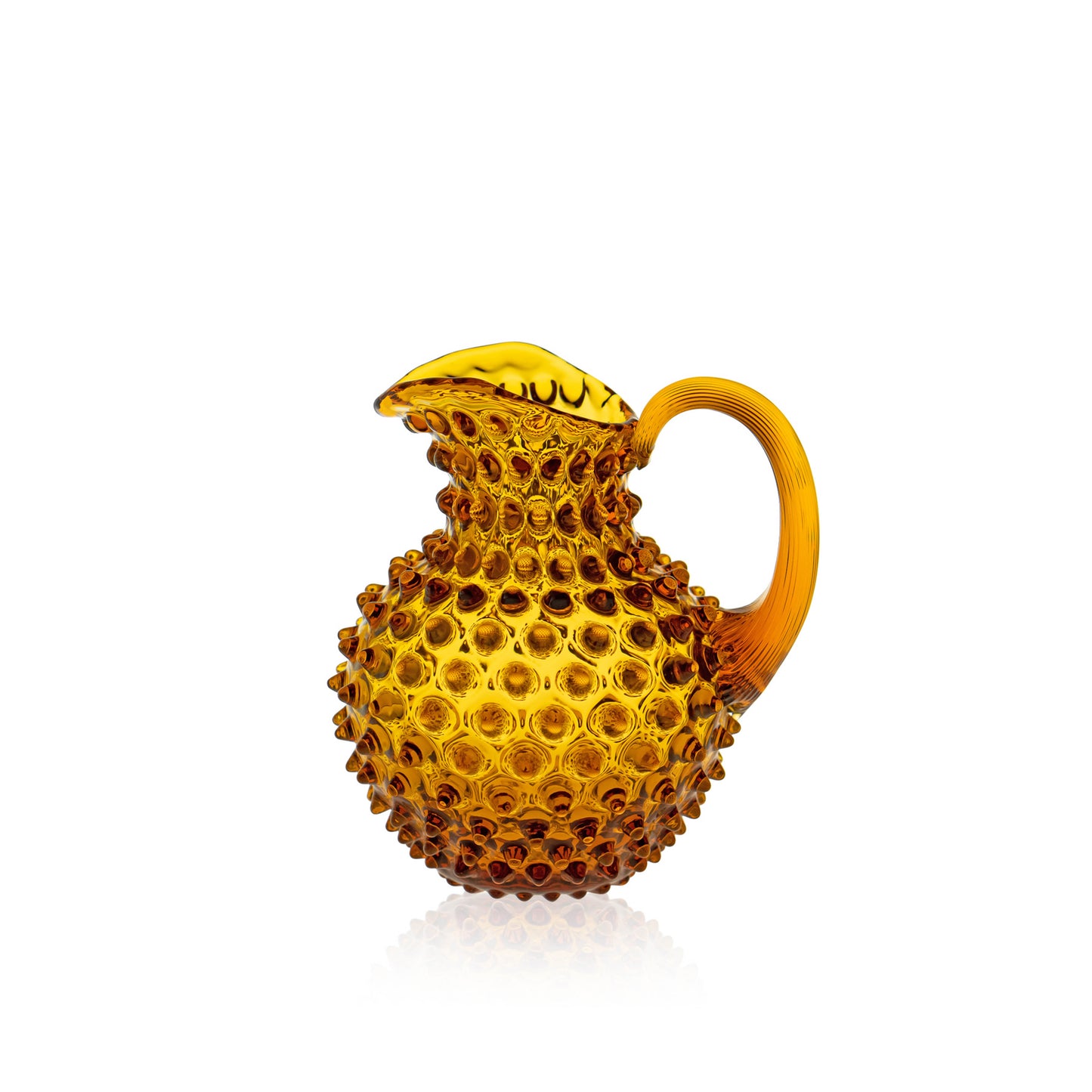 Amber Hobnail Jug 1L