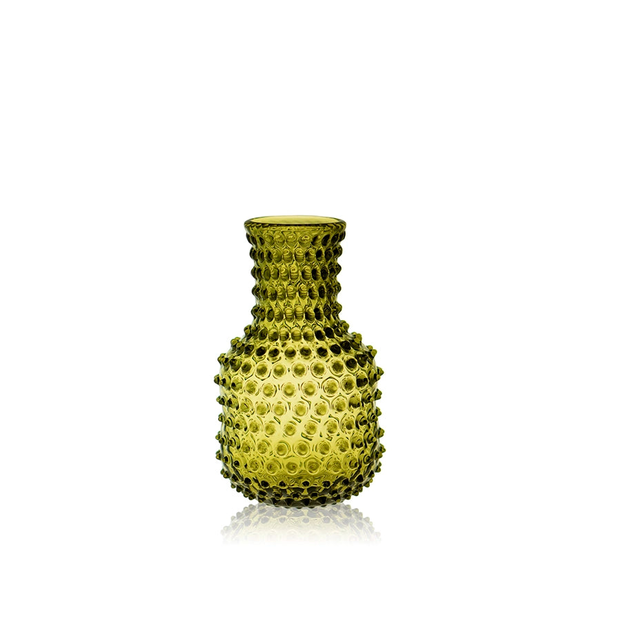 Bonsai Green Hobnail Carafe