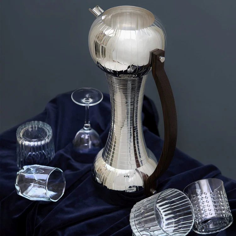 Cacatoo Ridged Sivlery Pitcher