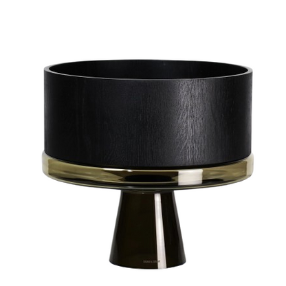 Wooden Bowl & Glass Stand L