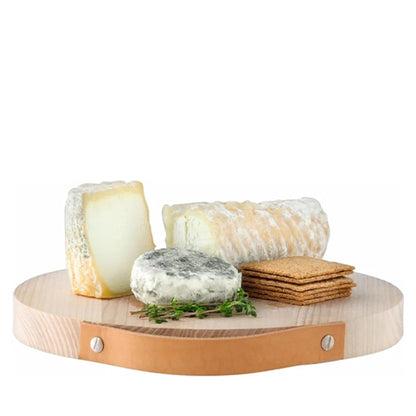 W114-01-250 Utility Board Ash & Leather Handle Ø25cm *