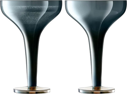 Epoque Champagne Saucer 150ml Sapphire/Lustre x 2