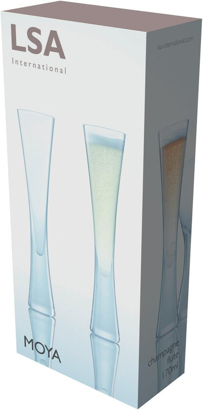 LSA International G474-04-985 Moya Champagne Flute 5.7 fl oz /H9.75in Clear x 2