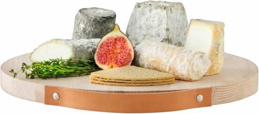 W114-01-350 Utility Board Ash & Leather Handle Ø35cm