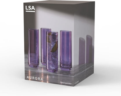 Aurora Highball 420ml Polar Violet x 4