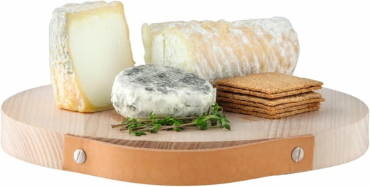 W114-01-250 Utility Board Ash & Leather Handle Ø25cm *