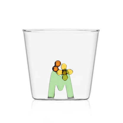 Tumbler - Flowery Letter M