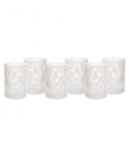 Set of 6 Opaline white Tumblers
