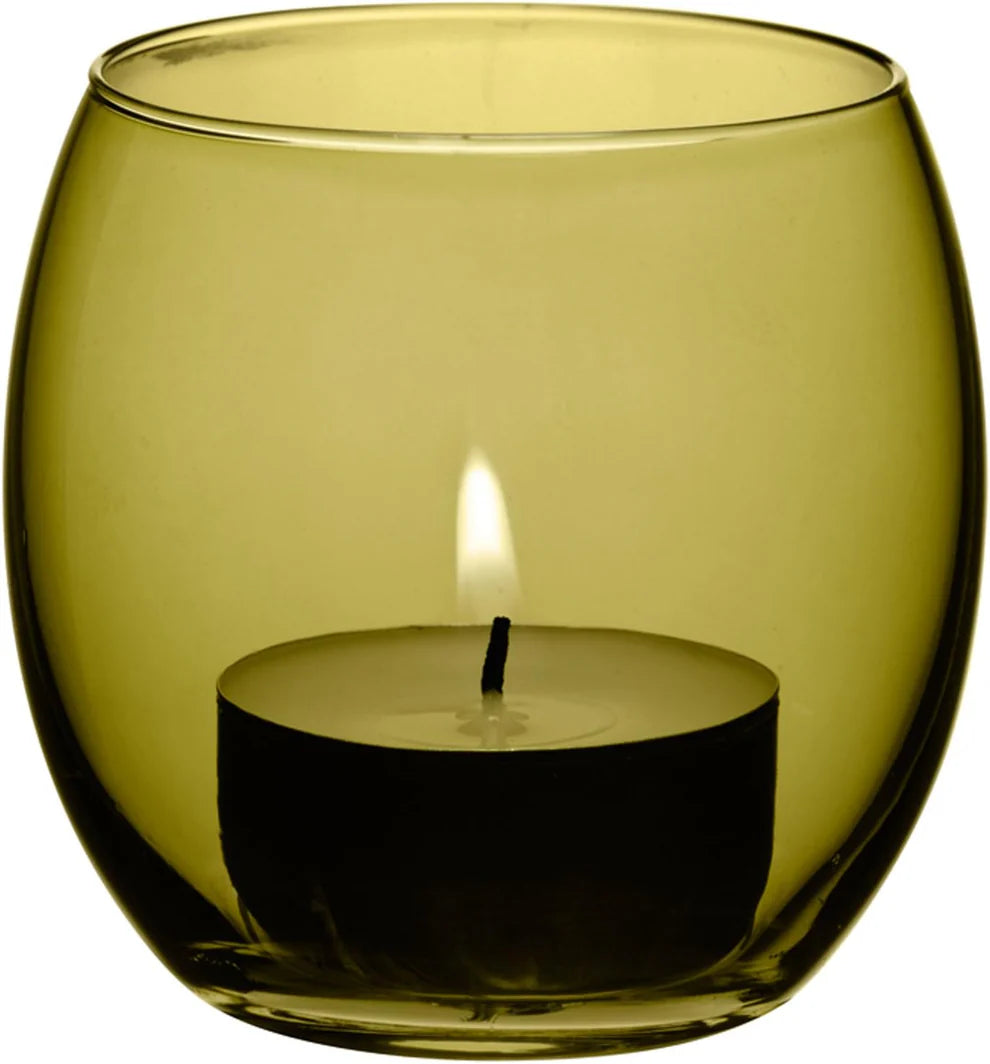 Coro Tealight Holder H6.5cm Leaf Assorted x 4