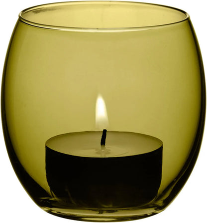 Coro Tealight Holder H6.5cm Leaf Assorted x 4