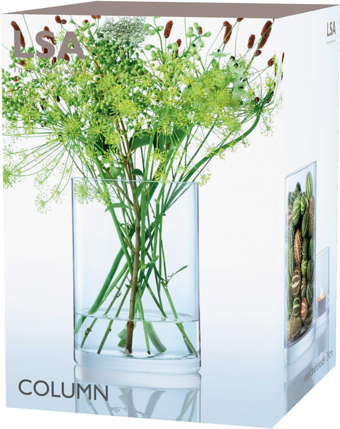 Column Vase/Candleholder  Clear