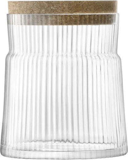Gio Line Container & Cork Stopper H12.5cm Clear