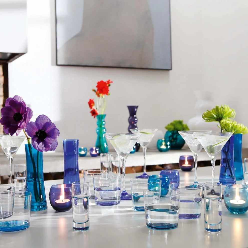 Coro Tealight Holder Lagoon Assorted set of 4