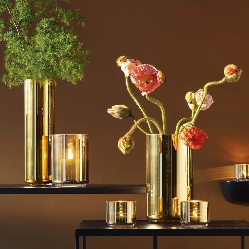 Chevron Tealight Holder Gold Set of 4