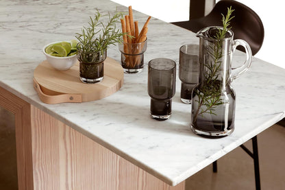 W114-01-250 Utility Board Ash & Leather Handle Ø25cm *