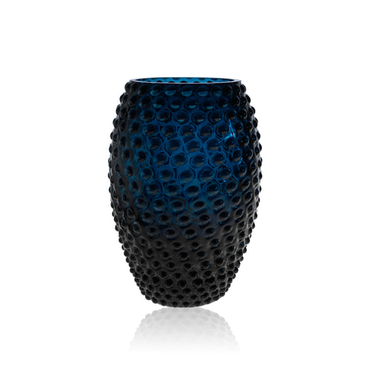 Royal Blue Hobnail Egg Vase