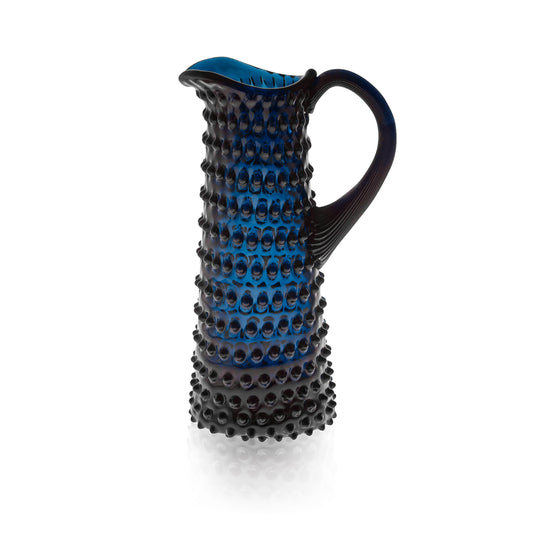 Royal Blue Hobnail Jug Tall