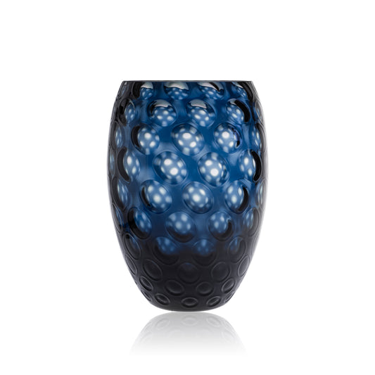 Royal Blue Kugel Vase Tall