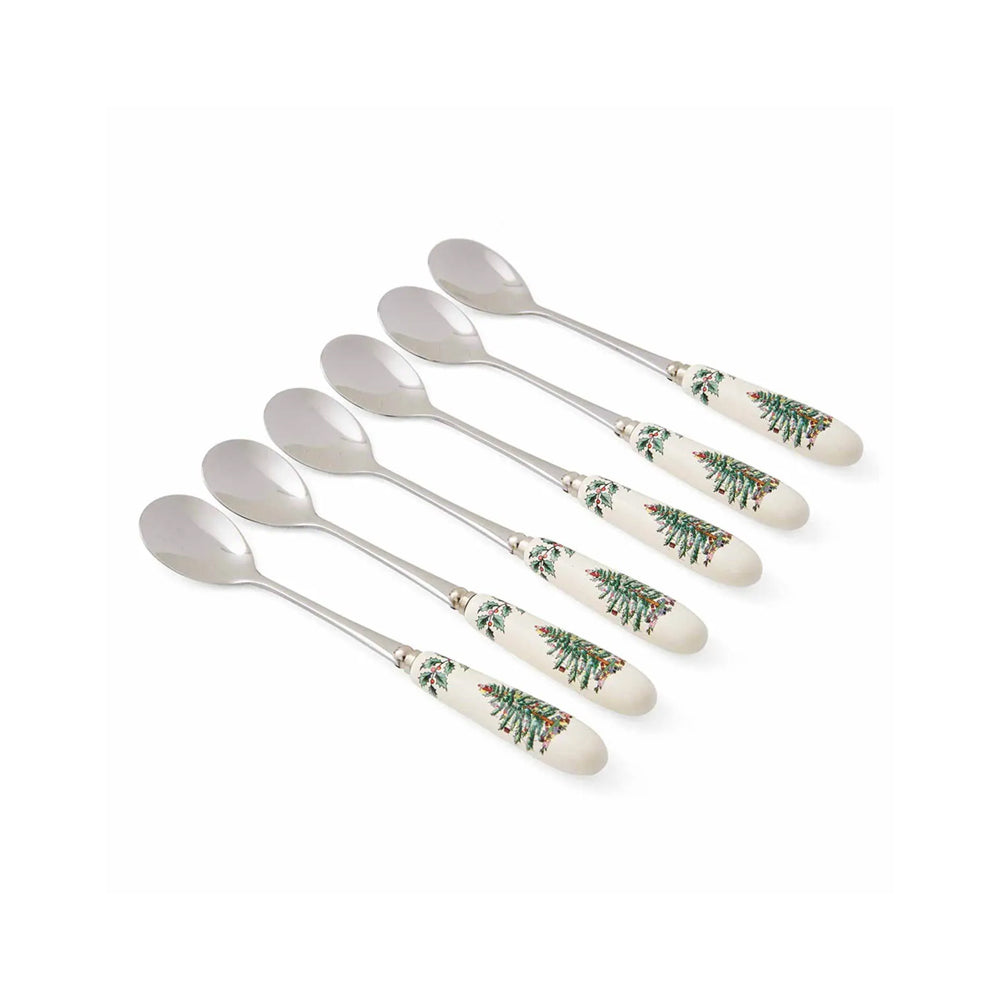 Spode Christmas Tree Teaspoons, Set of 6