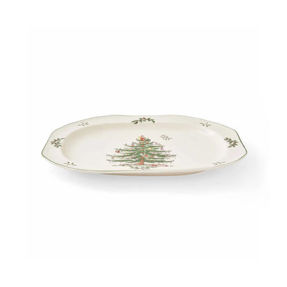 Spode Christmas Tree Sculpted Oval Platter