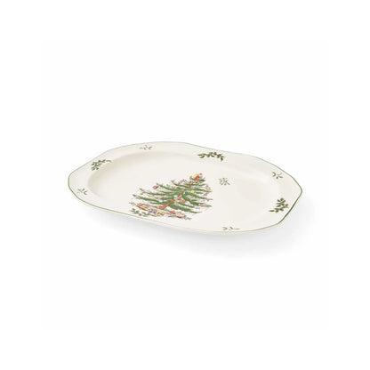 Spode Christmas Tree Sculpted Oval Platter