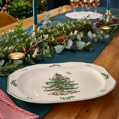 Spode Christmas Tree Sculpted Oval Platter