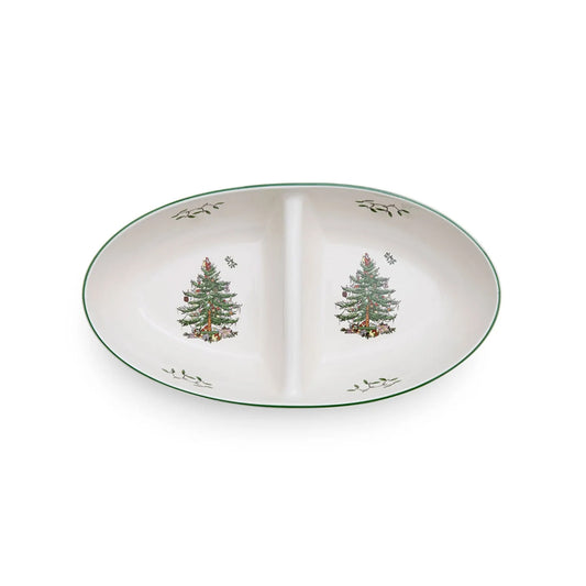 Spode Christmas Tree Divided Serving Plate