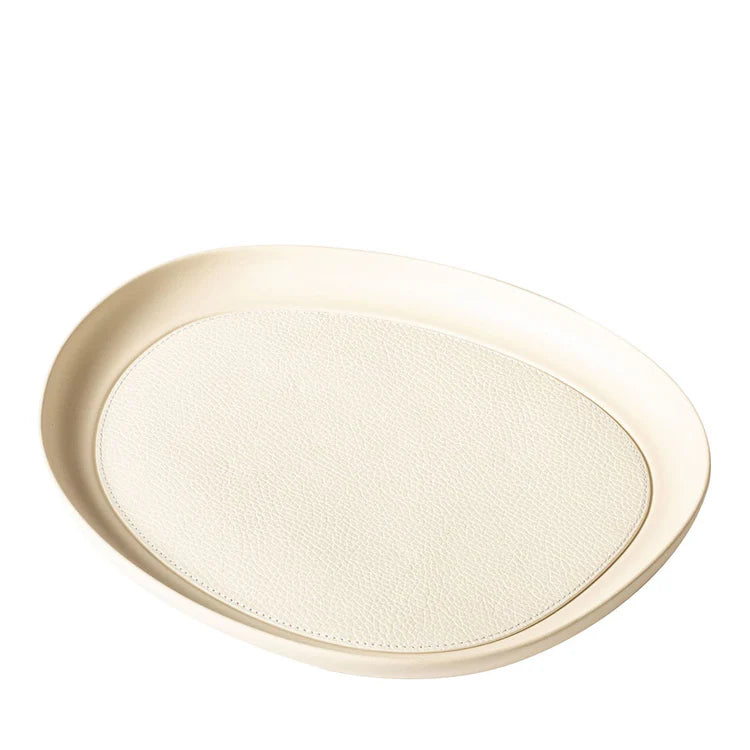 Maris Medium Round White Tray