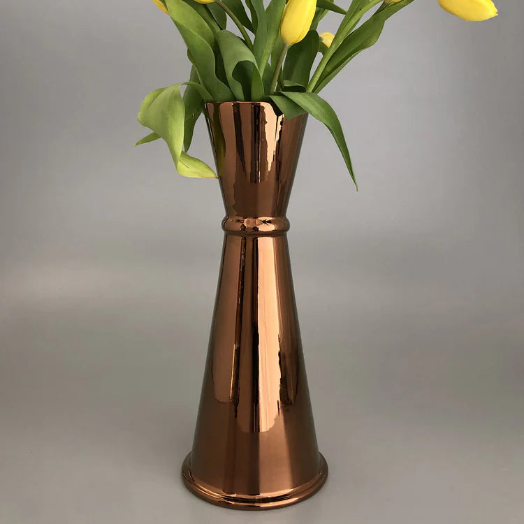 Ginza Jigger BronzeTerracotta Flower Vase