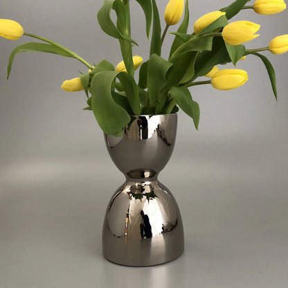 Bell Jigger Palladium Terracotta Flower Vase