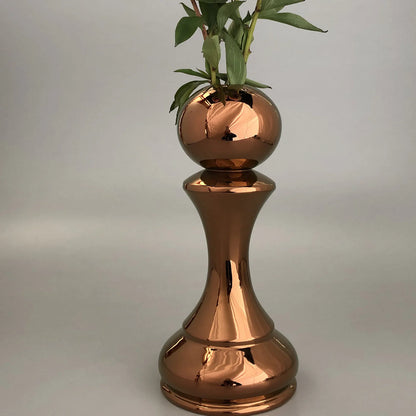 Pedone Bronze Pawn Flower Vase