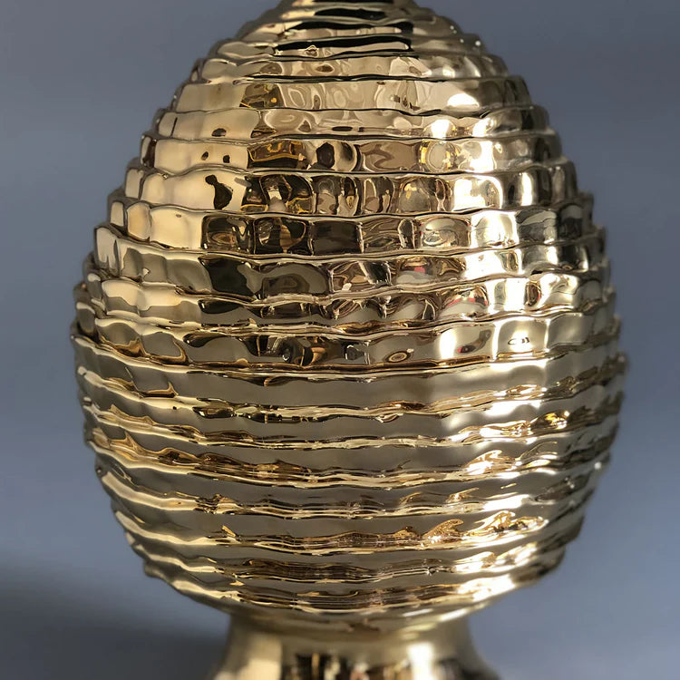 Castelmola Sicilian Pinecone in Brass Terracotta