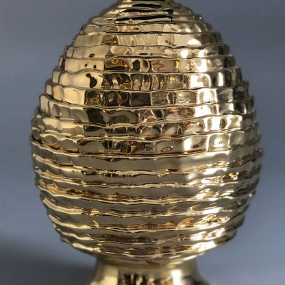 Castelmola Sicilian Pinecone in Brass Terracotta