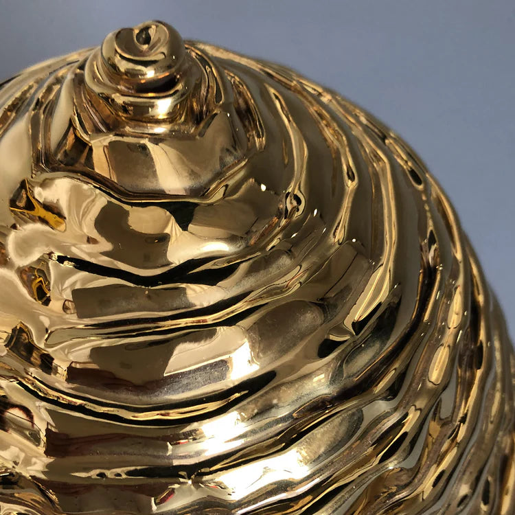 Castelmola Sicilian Pinecone in Brass Terracotta